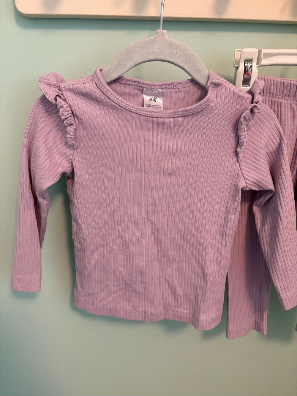 H&M Pastel Lilac Ribbed Baby Two-Piece Set - Picture 2 of 6
